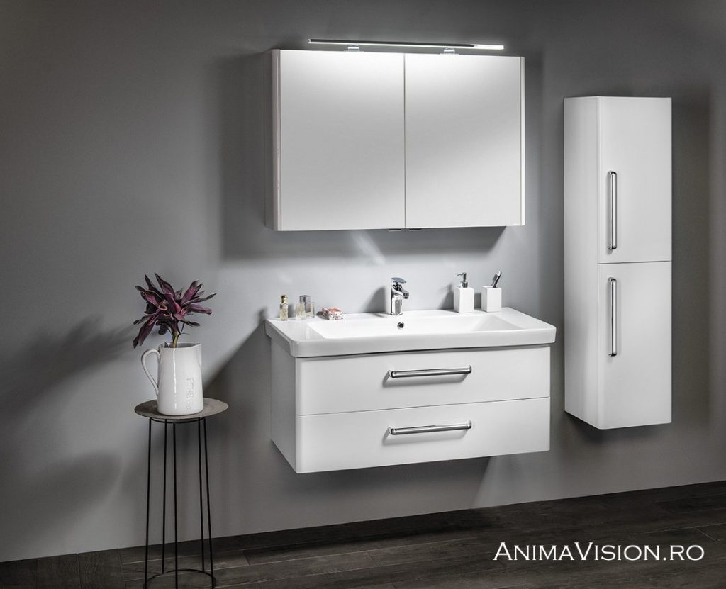 Amenajare baie mobilier suspendat