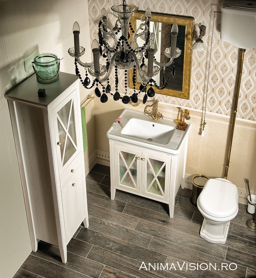 Mobilier baie pe podea